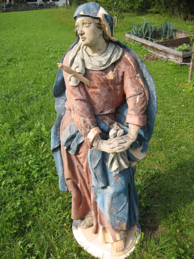 Holzschnitzer- Restaurierung-viele Teile ergänzt - Schmerzhafte Maria