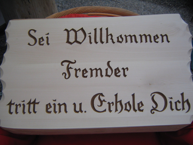 Holz-Schilder
