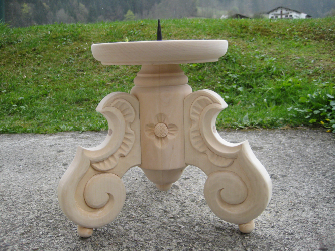 Geiserstanger Hubert-Kerzenständer für Altar roh
