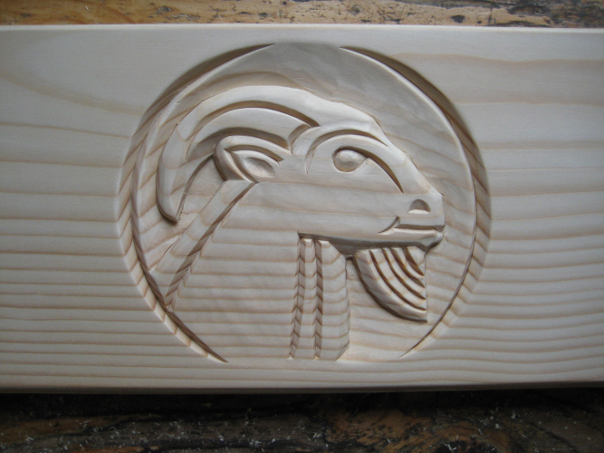 Relief und Ornament-Sternzeichen Steinbock
